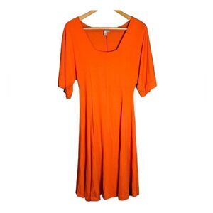 ASOS orange dress with square neck‎
